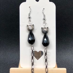 Halloween cat earrings